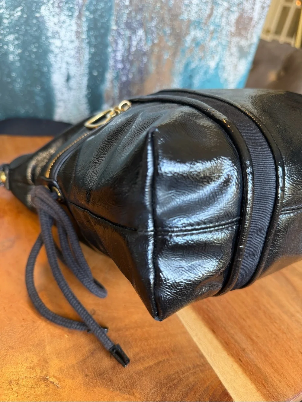 Coach Rare Archival Y2K Poppy Daisy Liquid Glass Patent‎ Shoulder Bag VGUC
